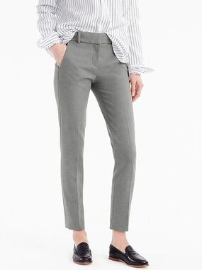 J. Crew Slim Cropped Pant Four Season Stretch Grey - Size 14